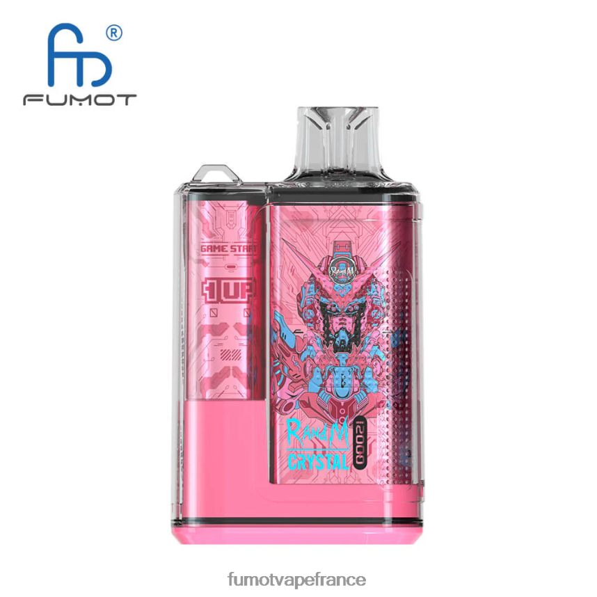 Fumot Crystal Boîte de vape jetable de 20 ml 12000 (1 pièce) pastèque framboise - Fumot vape France 00BH4J277