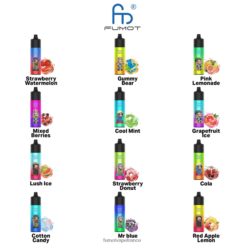 Fumot Sunax Cartouche de vape remplaçable 7000 (1 pièce) citron pomme rouge - Fumot vape avis 00BH4J493