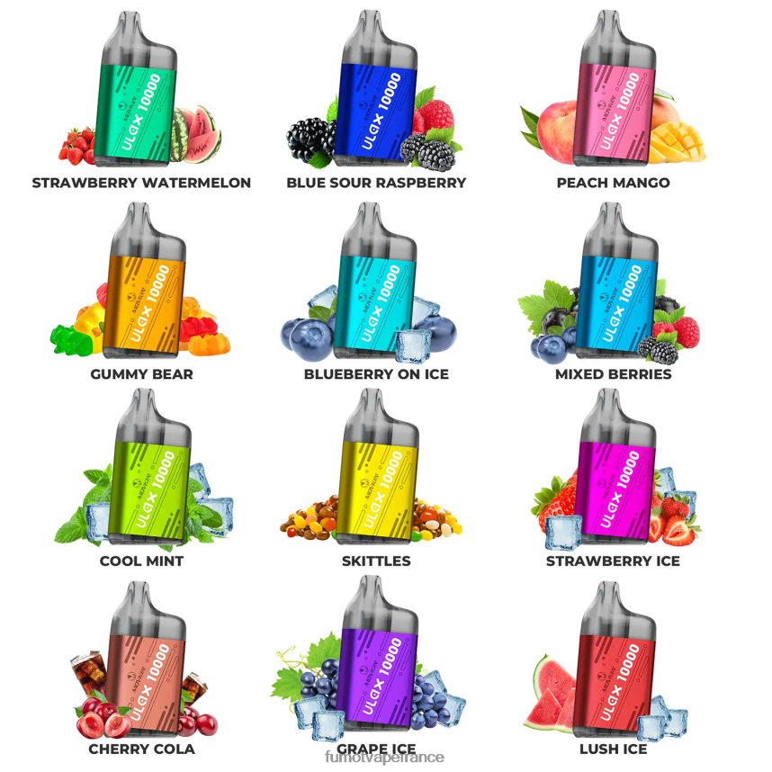 Fumot Movkin Ulax 10000 vape pod jetable - 12ml (1 pièce) jeu de quilles - Fumot vape avis 00BH4J313