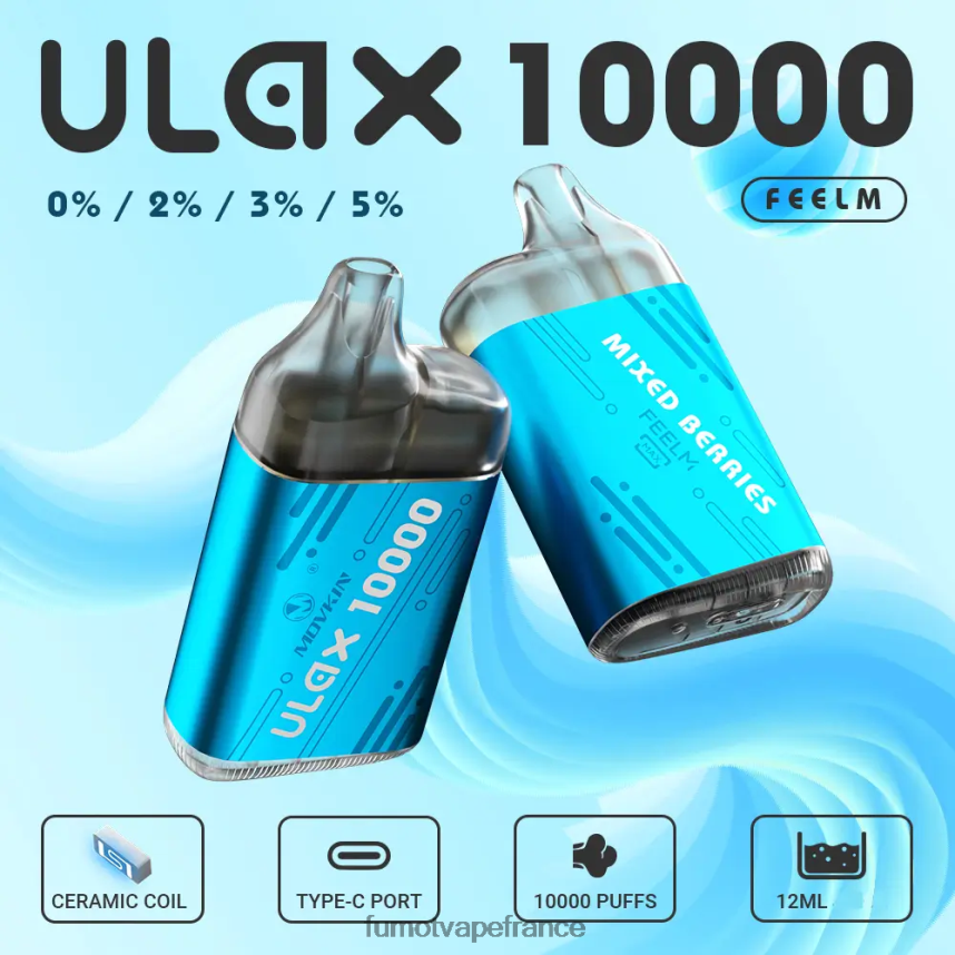 Fumot Movkin Ulax 10000 vape pod jetable - 12ml (1 pièce) jeu de quilles - Fumot vape avis 00BH4J313
