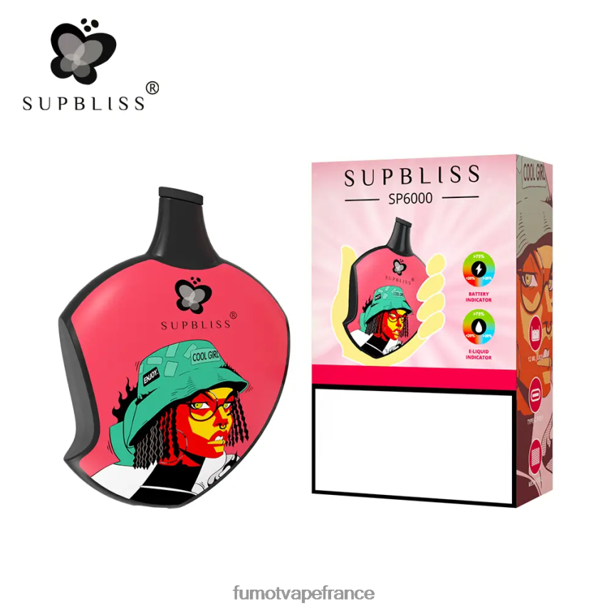 Fumot Supbliss Pod de vape jetable sp6000 - 12 ml (1 pièce) limonade rose - Fumot cigarette electronique 00BH4J459