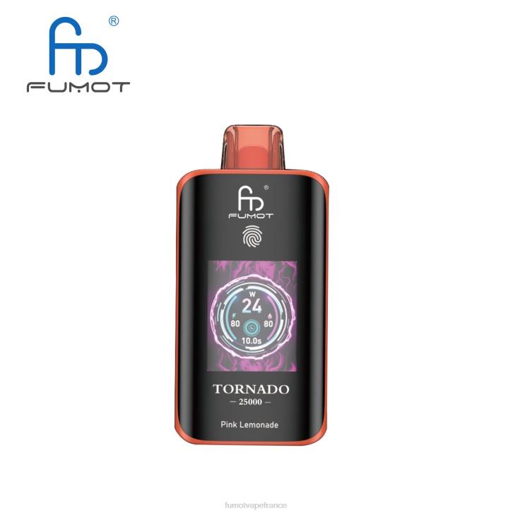 Fumot Puff - Fumot Tornado 25000 vapes jetables limonade rose NT2610