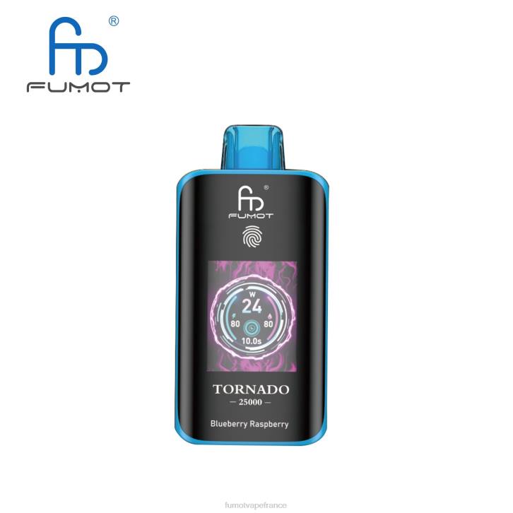 Fumot Puff - Fumot Tornado 25000 vapes jetables myrtille framboise NT263