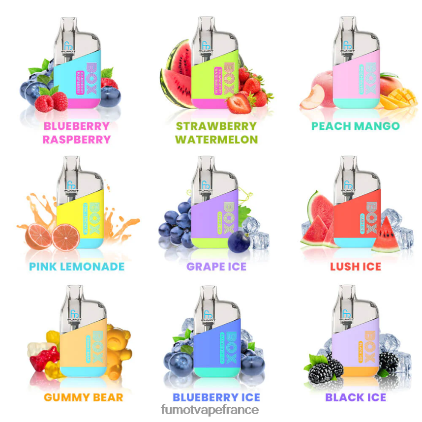 Fumot Tornado Boîte de 10000 vape pods jetables - 20 ml (1 pièce) glace à la fraise - Fumot vape flavors 00BH4J360