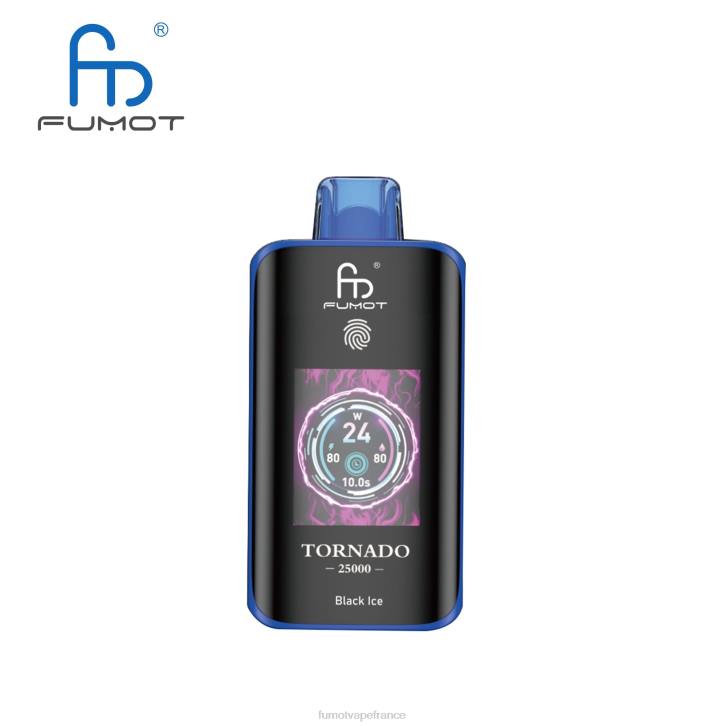 Fumot Vape France - Fumot Tornado 25000 vapes jetables glace noire NT262