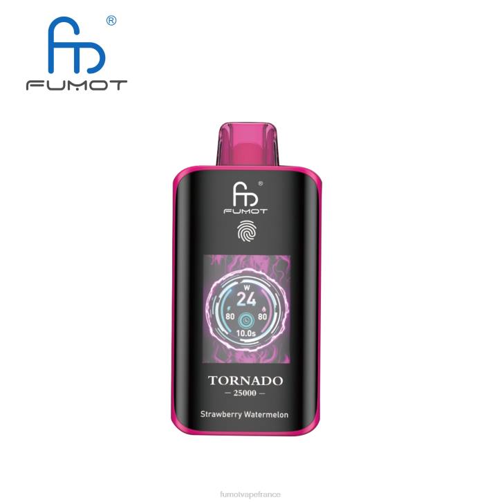 Fumot Vape France - Fumot Tornado 25000 vapes jetables pastèque fraise NT2616