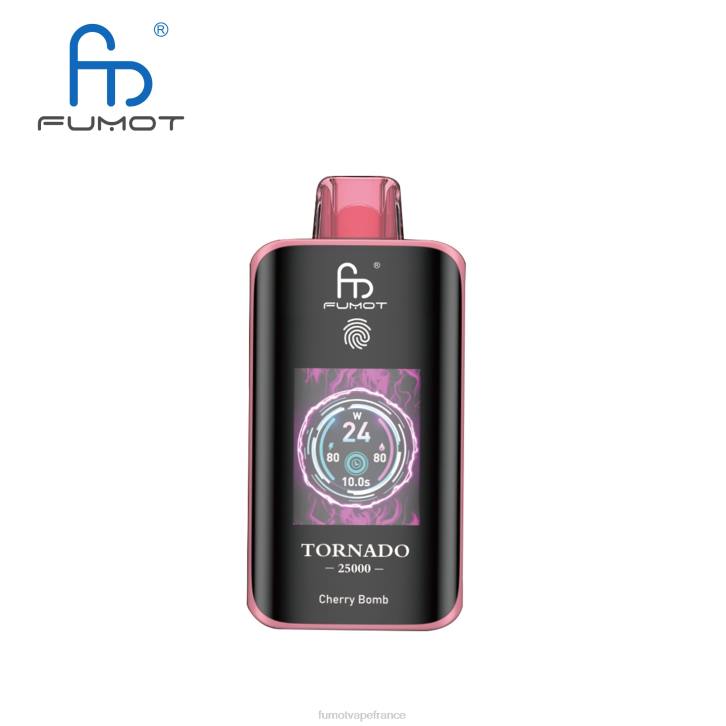 Fumot Vape - Fumot Tornado 25000 vapes jetables bombe cerise NT264