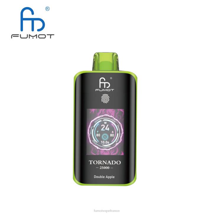 Fumot Vape Prix - Fumot Tornado 25000 vapes jetables double pomme NT265