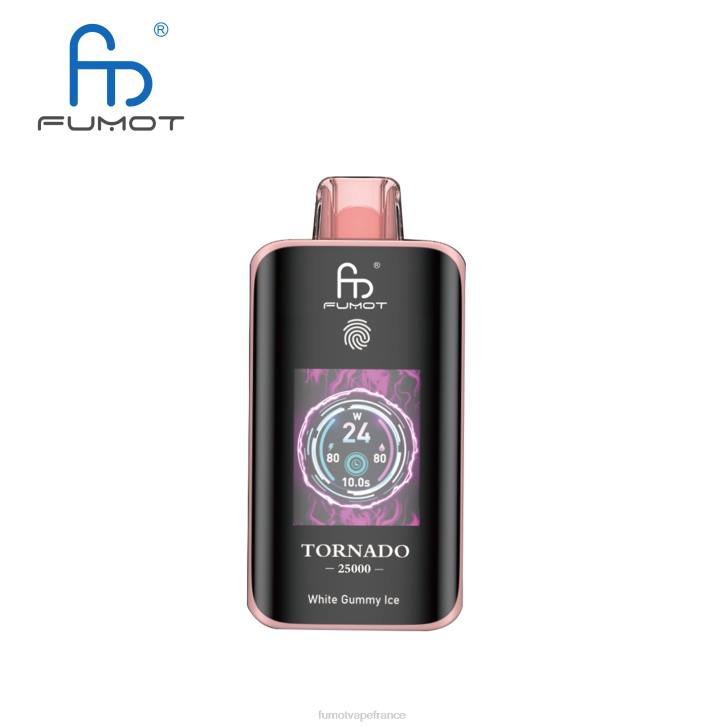 Fumot Vape Sale - Fumot Tornado 25000 vapes jetables glace gommeuse blanche NT2614
