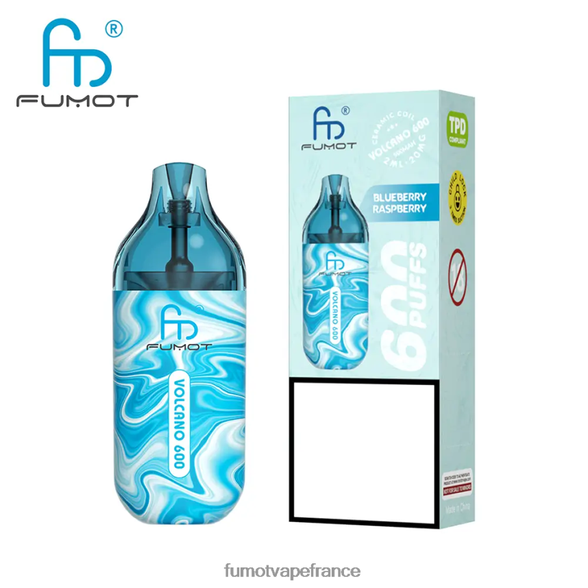 Fumot Volcano Vape jetable conforme 600 tpd - 2 ml (ensemble de 3 pièces) glace à la pastèque - Fumot vape 00BH4J291