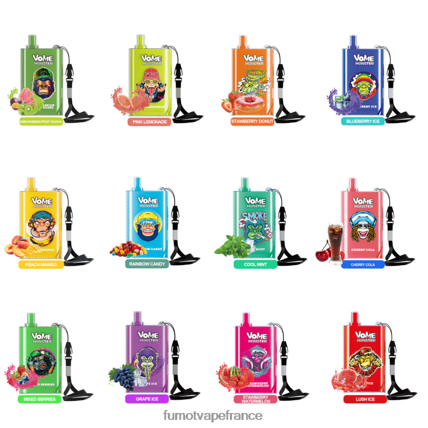 Fumot Vome Monster 10000 appareils à dosettes jetables - 20 ml (1 pièce) bonbons arc-en-ciel - Fumot vape prix 00BH4J435