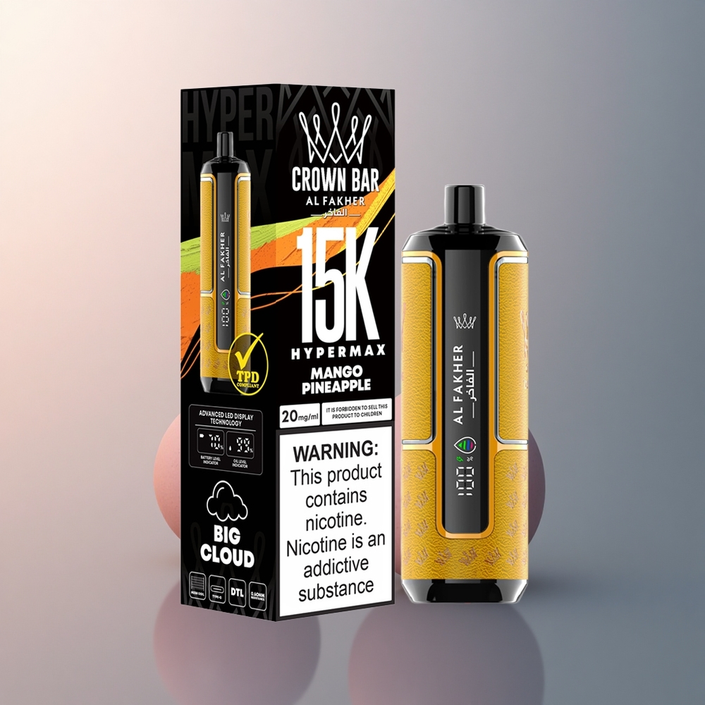 Al Fakher Crown Bar 15K Hypermax Ananas Mangue 22ml 600mAh 6mg Nicotine