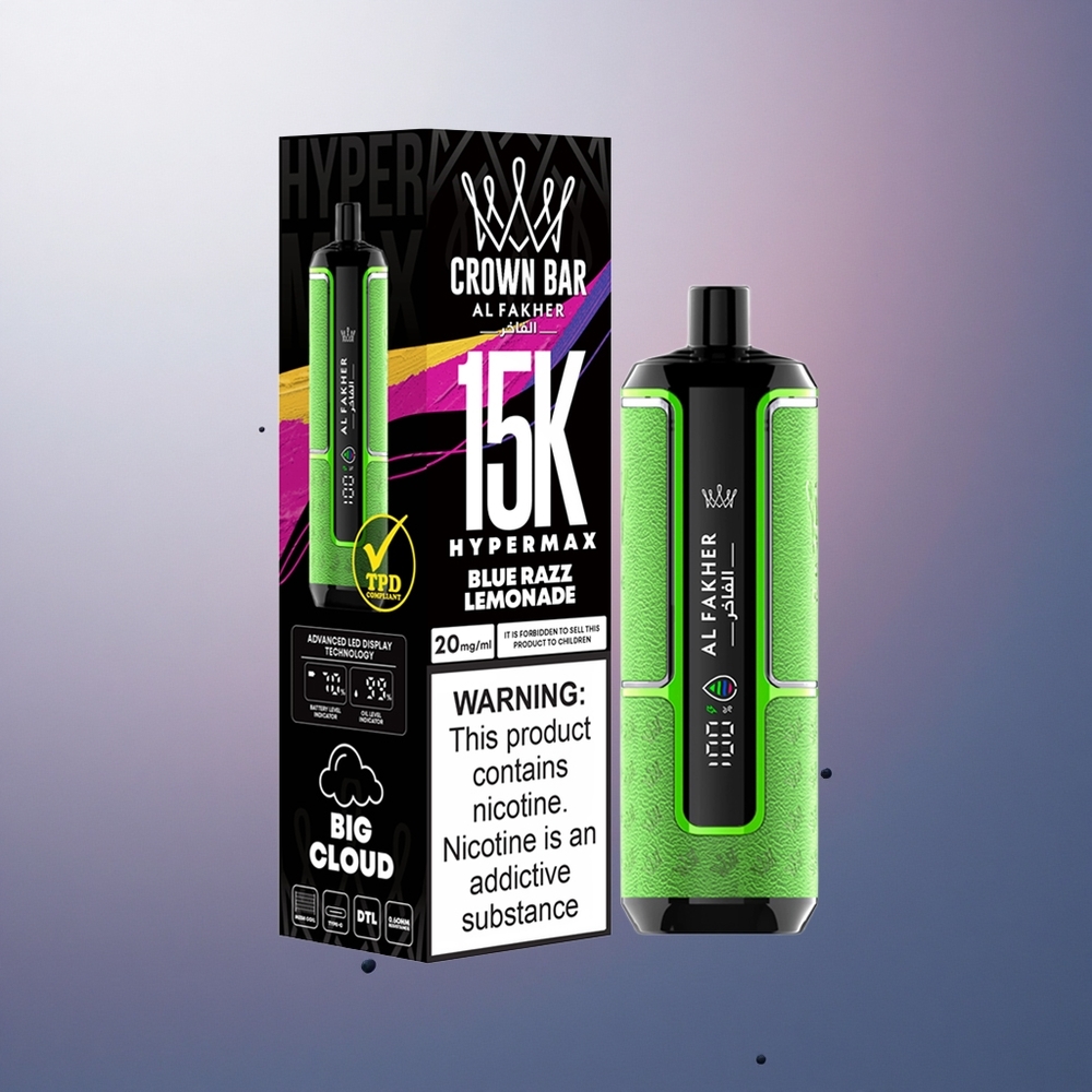 Al Fakher Crown Bar 15K Hypermax Citronnade Bleu Framboise 600mAh 22ml