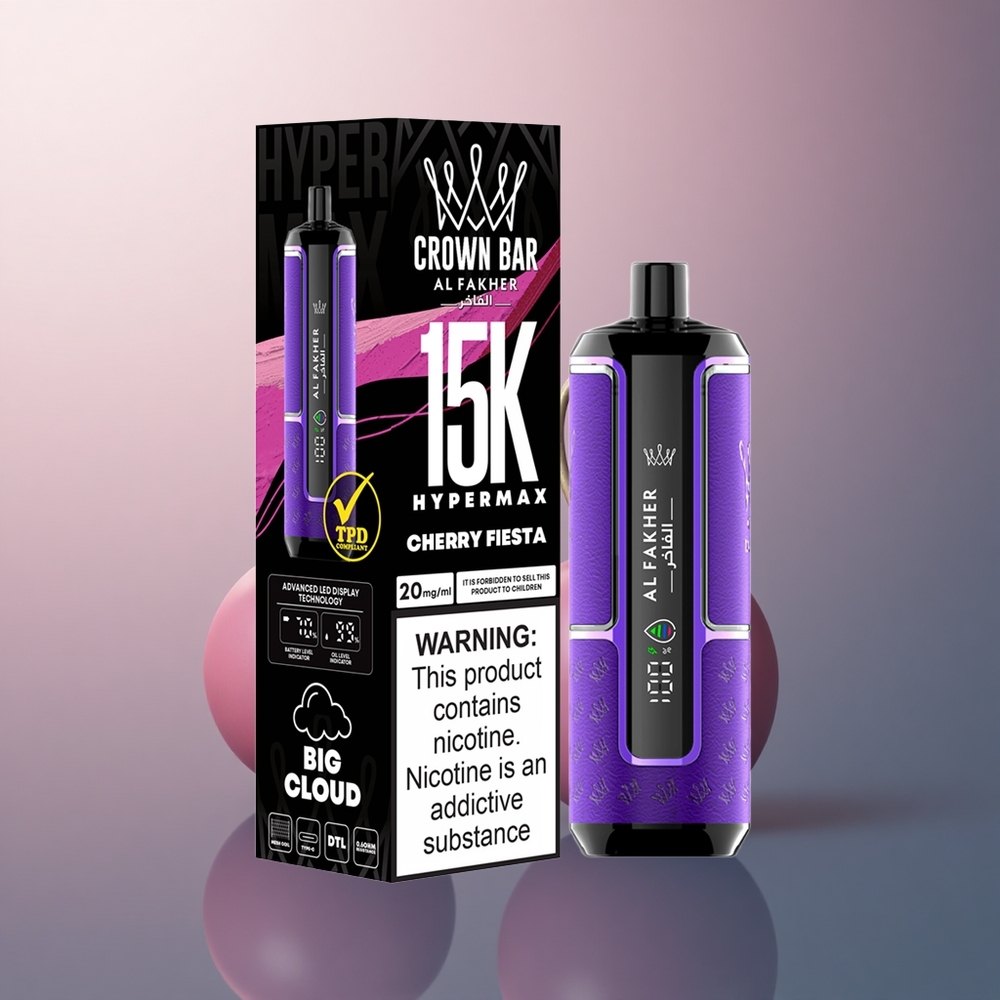 Al Fakher Crown Bar 15K Hypermax Fête des Cerises 22ml 600mAh 6mg