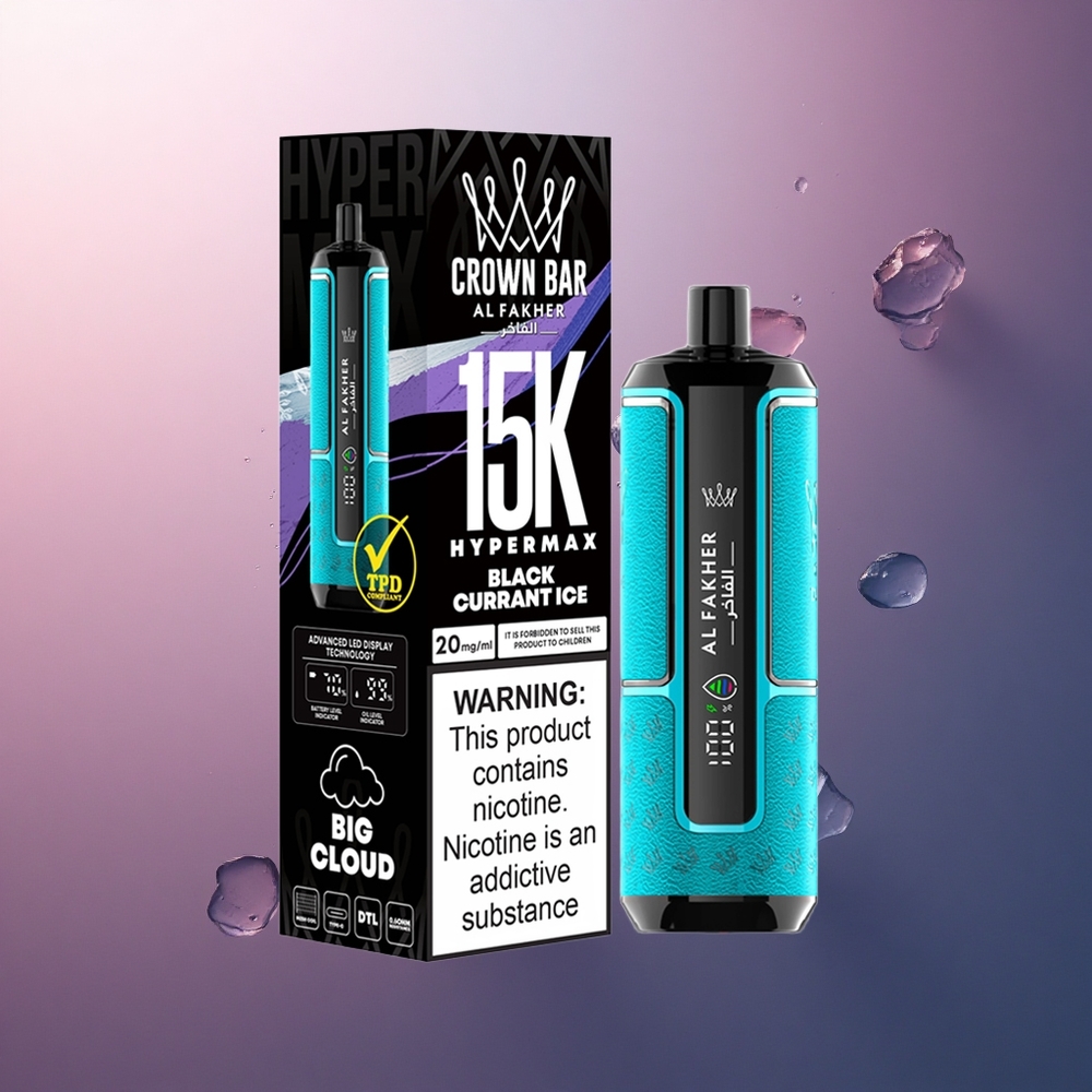 Al Fakher Crown Bar 15K Hypermax Glace Cassis 600mAh 22ml