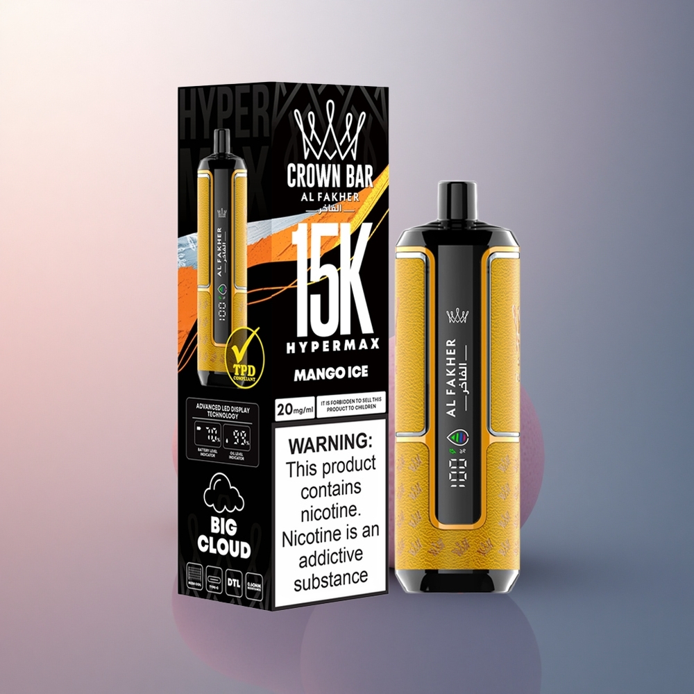 Al Fakher Crown Bar 15K Hypermax Glace Mangue 22ml 600mAh Nicotine 6mg/ml