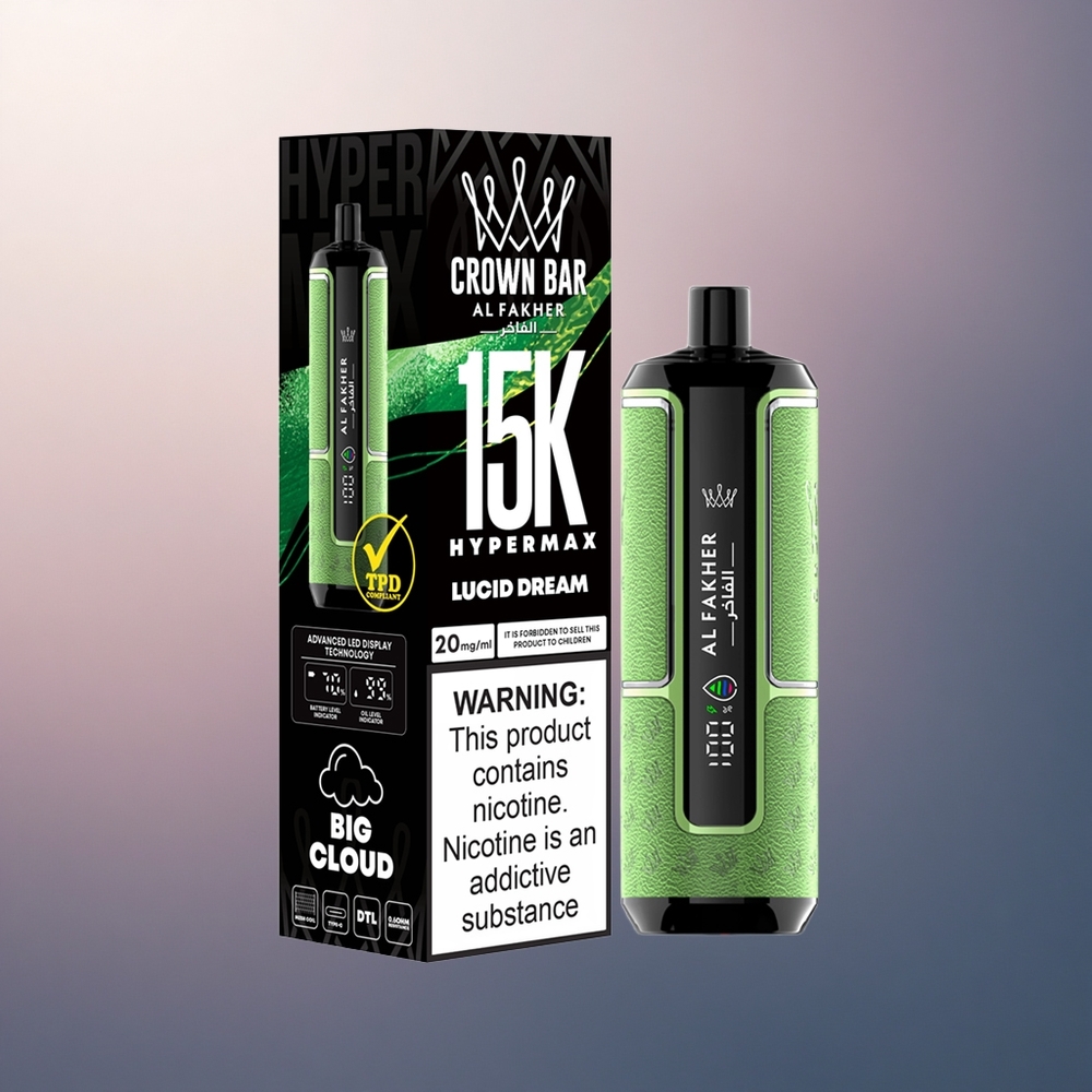 Al Fakher Crown Bar 15K Hypermax Rêve Lucide 22ml 600mAh 6mg Nicotine