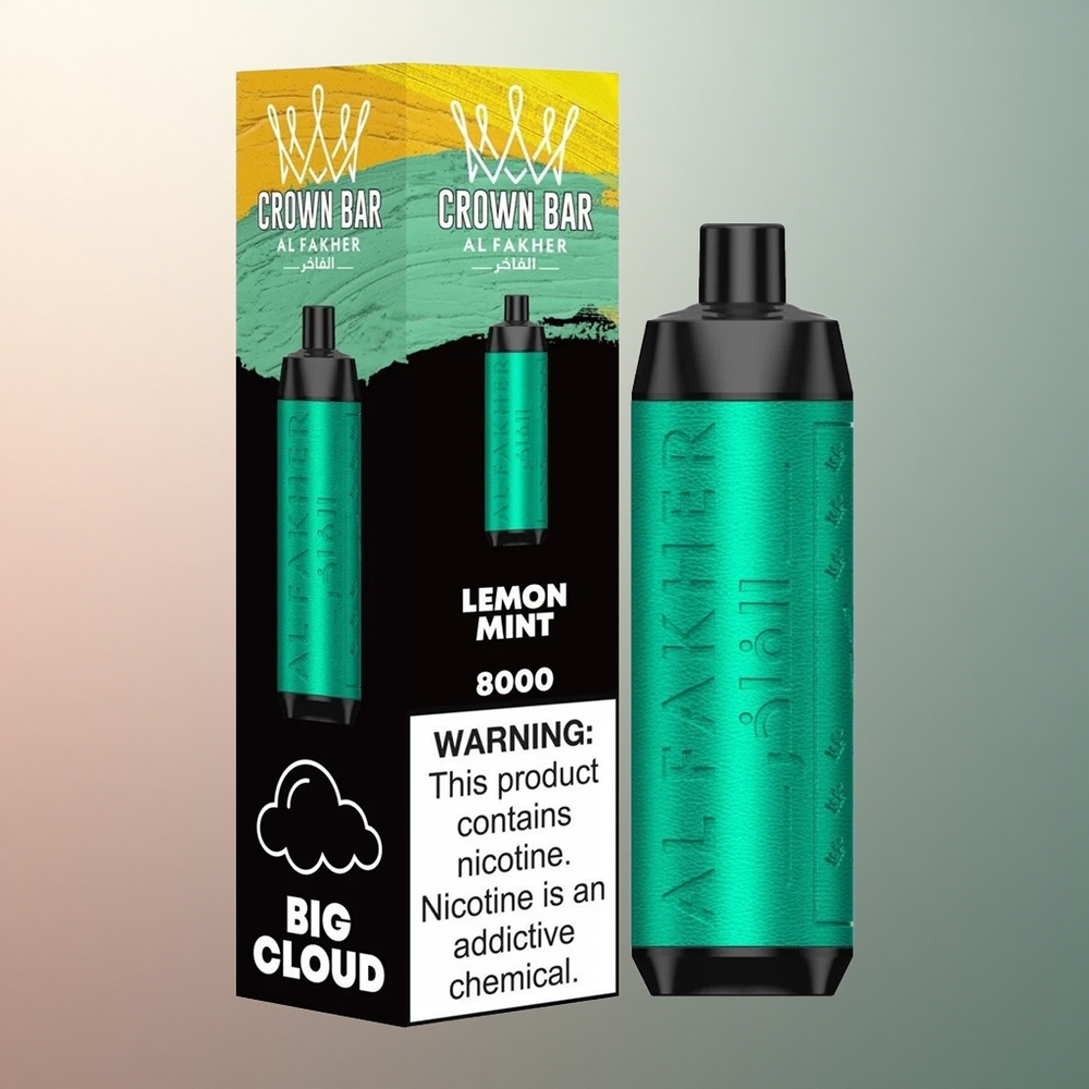 Al Fakher Crown Bar 8000 Crystal Citron Menthe 600mAh 18ml Nicotine