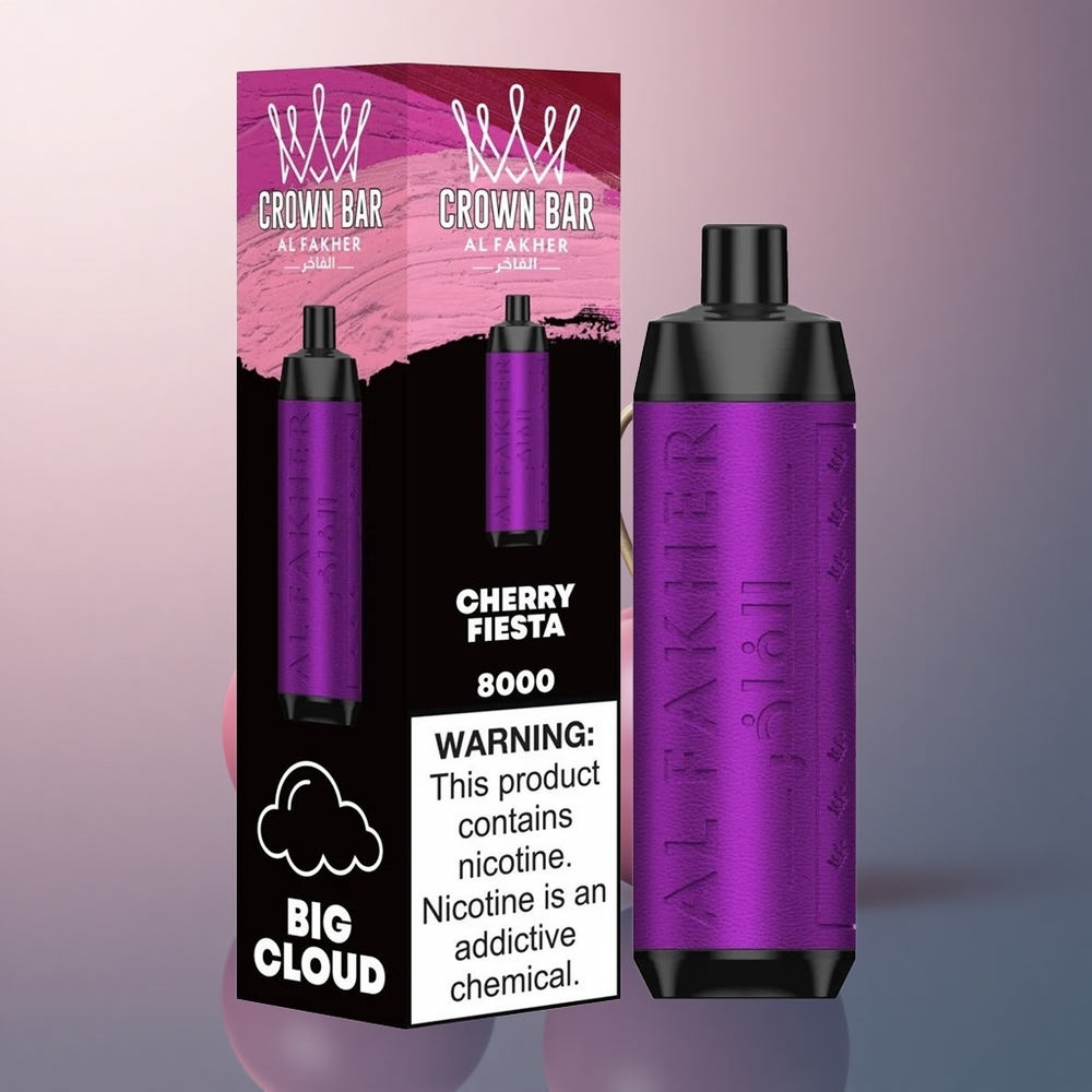 Al Fakher Crown Bar 8000 Crystal Fête des Cerises 600mAh 5mg Nicotine