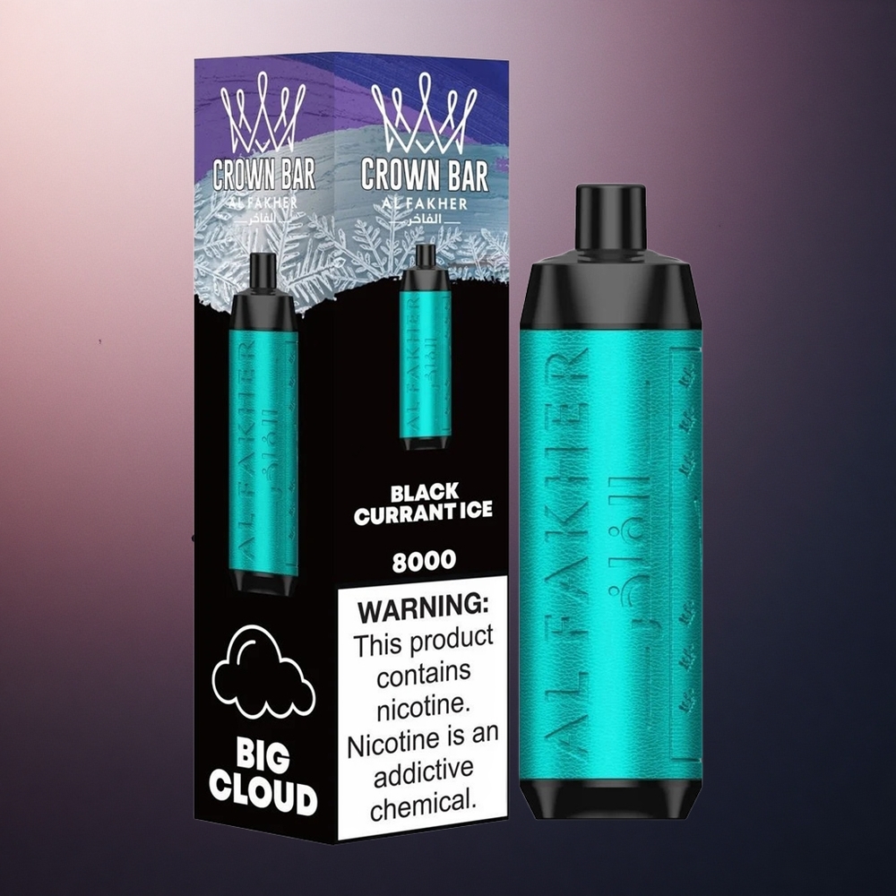 Al Fakher Crown Bar 8000 Crystal Glace de Cassis 600mAh Nicotine 5mg