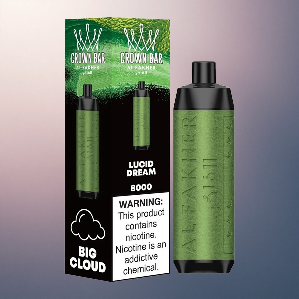 Al Fakher Crown Bar 8000 Crystal Rêve Lucide 600mAh 18ml 5mg Nicotine