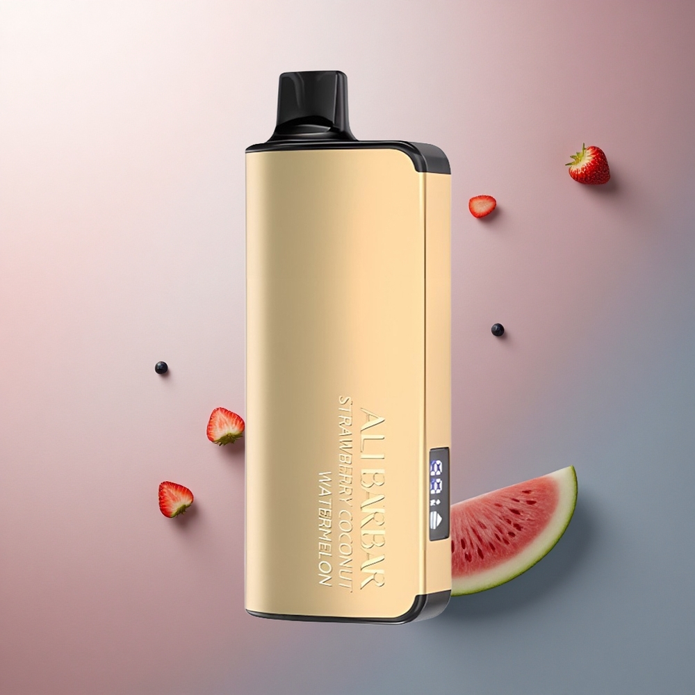 Alibarbar Ingot 9000 Puffs Fraise Noix de Coco Pastèque 2350mAh LED