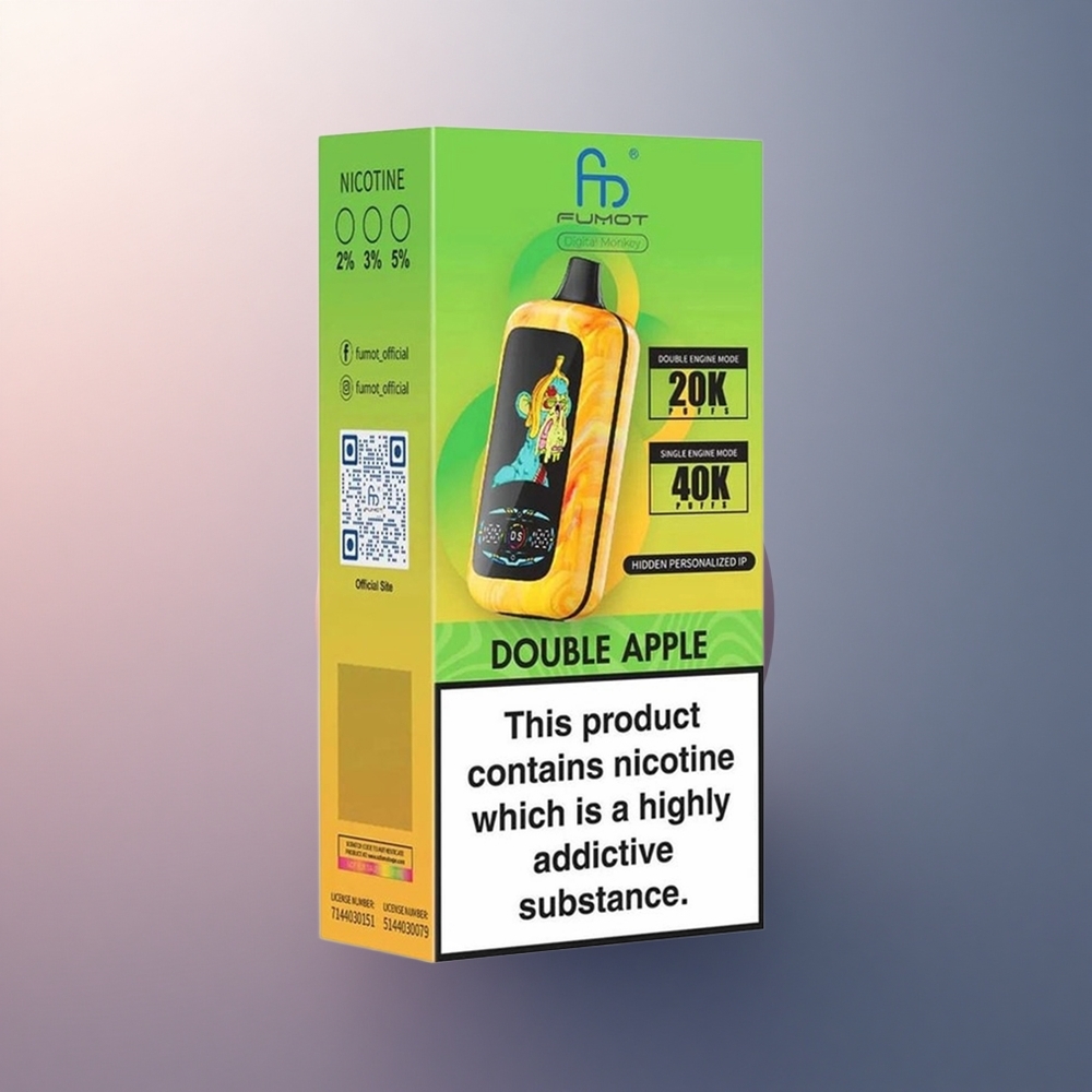 Fumot Digital Monkey 20000/40000 Puffs Double Pomme Dual Engine 850mAh