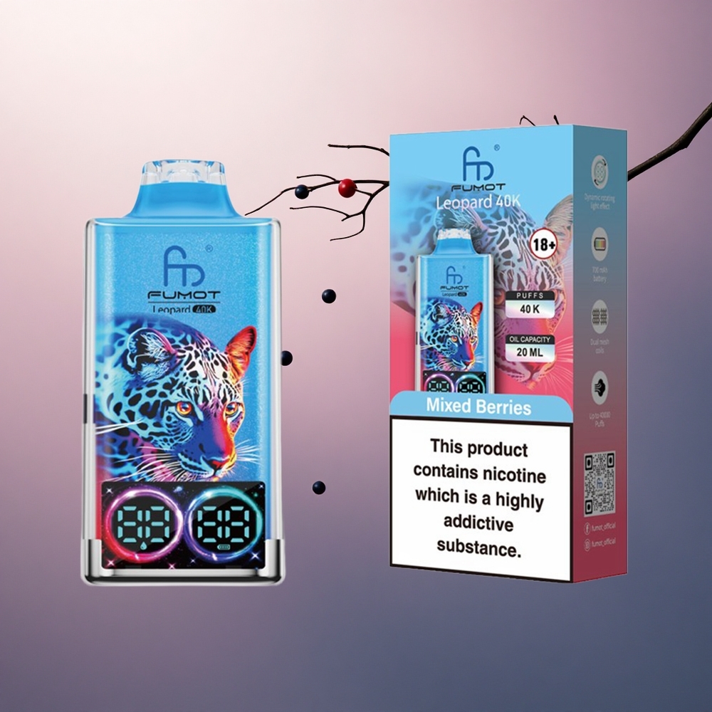 Fumot Leopard 40K Puffs Baies Mixtes 5% Nicotine 700mAh Dual Mesh
