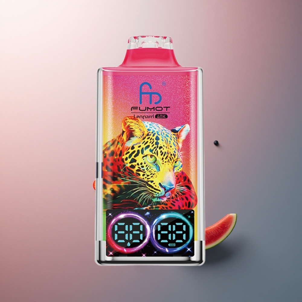 Fumot Leopard 40K Puffs Fraise Pastèque 5% Nicotine 700mAh Dual Mesh