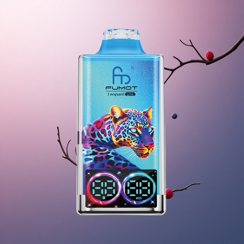 Fumot Leopard 40K Puffs Framboise Myrtille 5% Nicotine 700mAh Dual Mesh
