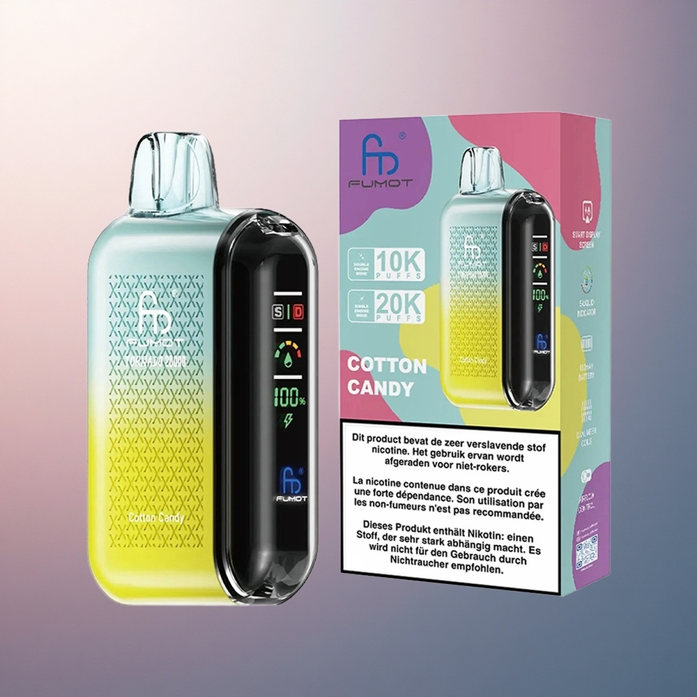 Fumot Tornado 20000 Puffs Barbe à Papa Double Mesh 850mAh