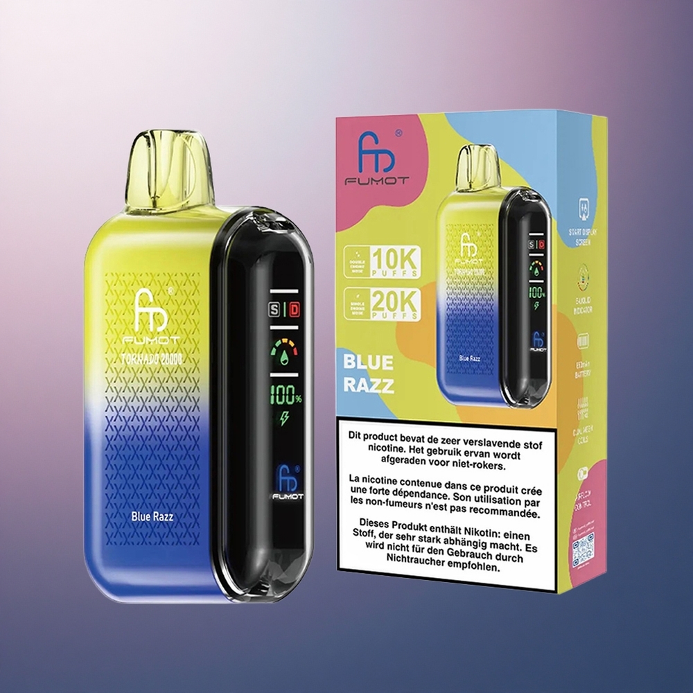 Fumot Tornado 20000 Puffs Blue Razz Double Mesh 20ml 850mAh