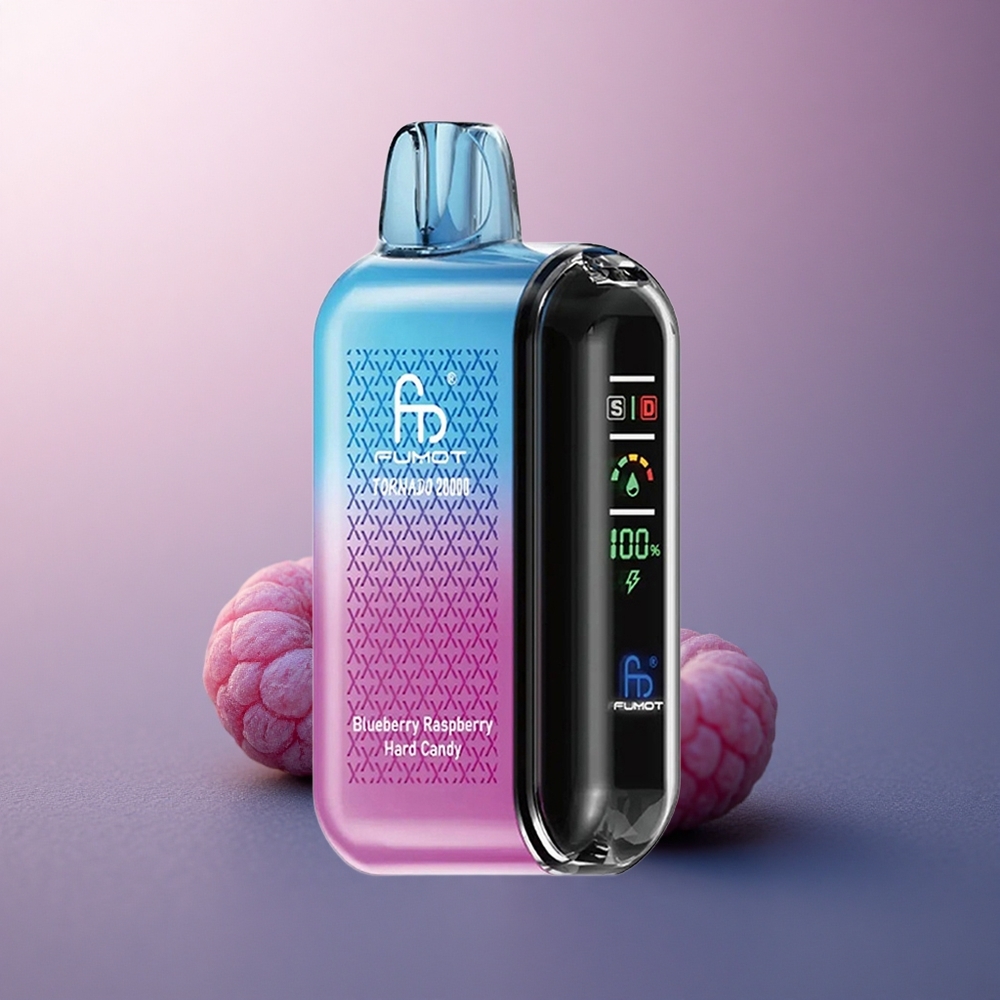 Fumot Tornado 20000 Puffs Bonbon Dur Myrtille Framboise avec 2% Nicotine et 850mAh