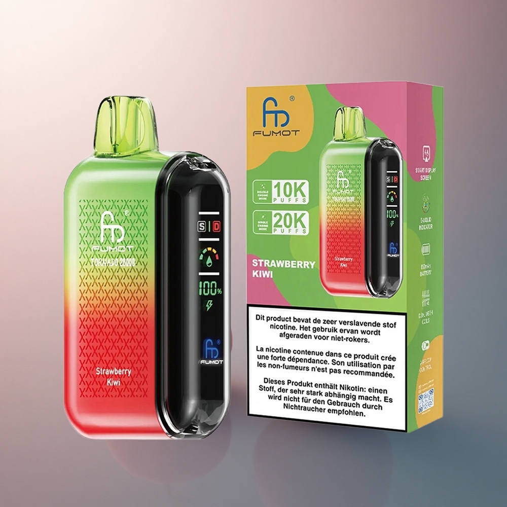 Fumot Tornado 20000 Puffs Fraise Kiwi Double Mesh 850mAh