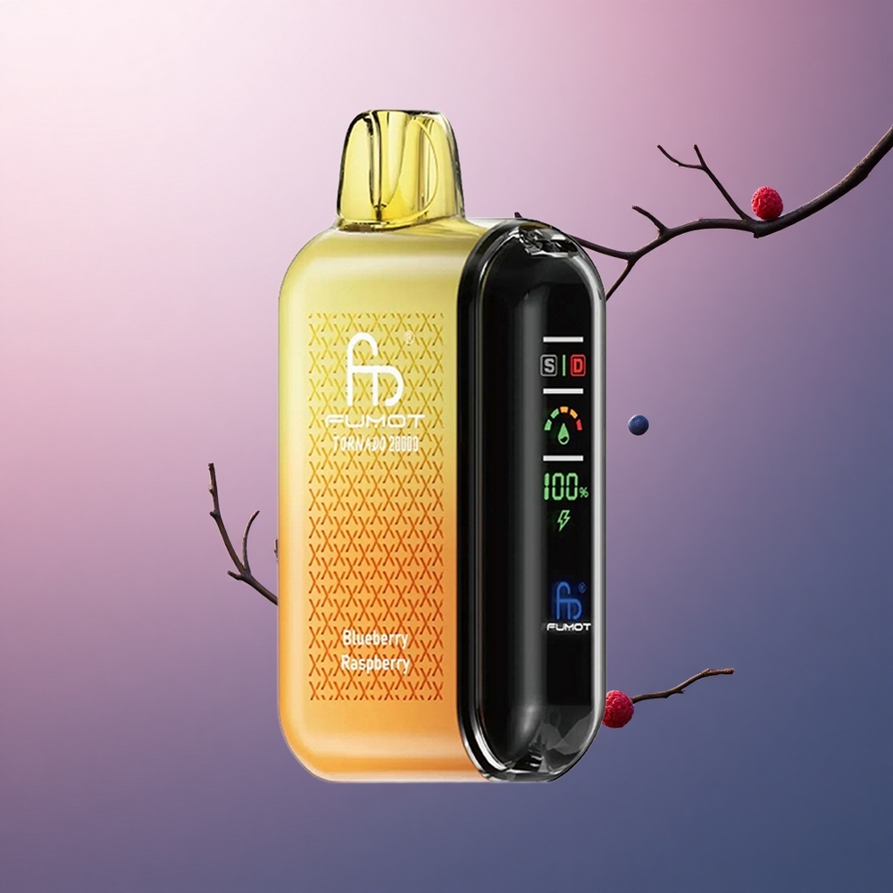 Fumot Tornado 20000 Puffs Framboise Myrtille Dual Mesh 850mAh