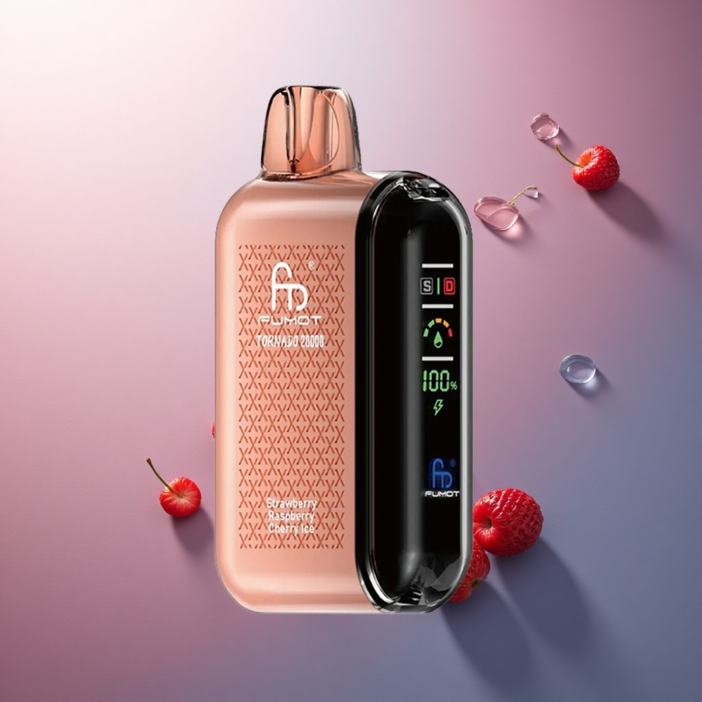 Fumot Tornado 20000 Puffs Glace Fraise Framboise Cerise avec 2% de Nicotine et 850mAh