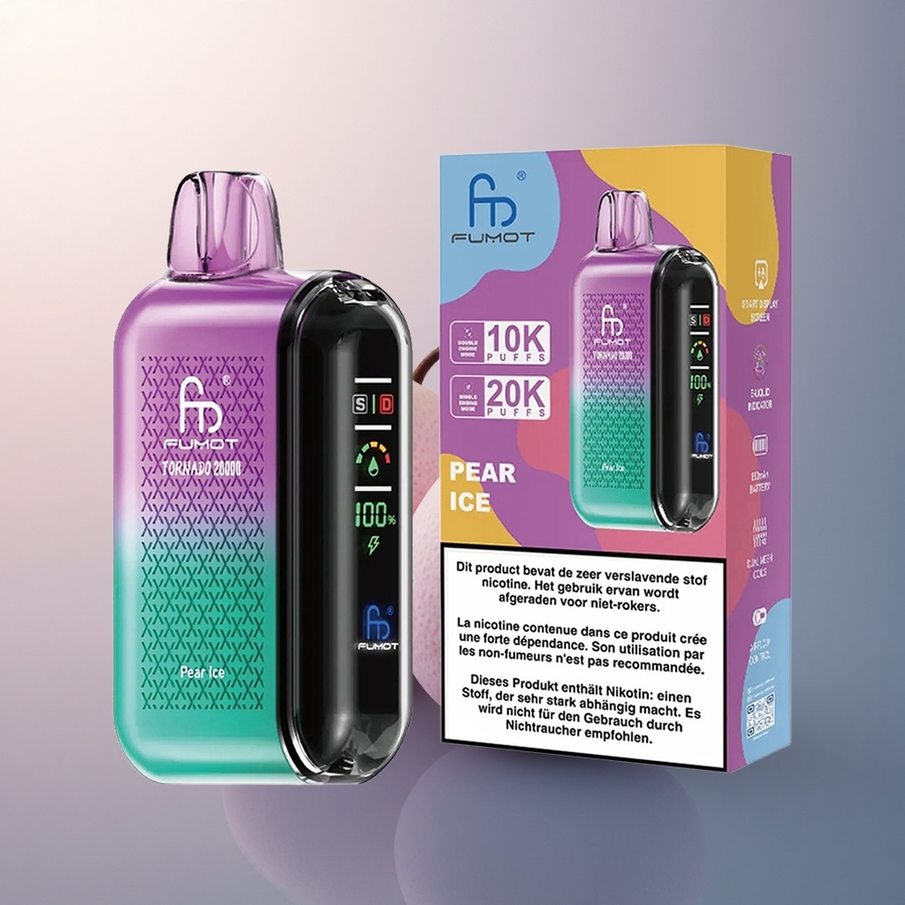 Fumot Tornado 20000 Puffs Glace Poire Dual Mesh 850mAh
