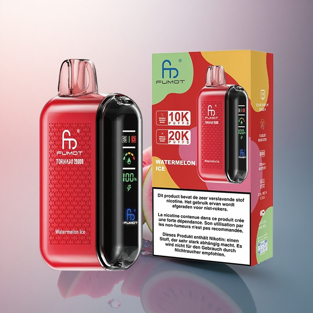 Fumot Tornado 20000 Puffs Glace à la Pastèque Dual Mesh 850mAh