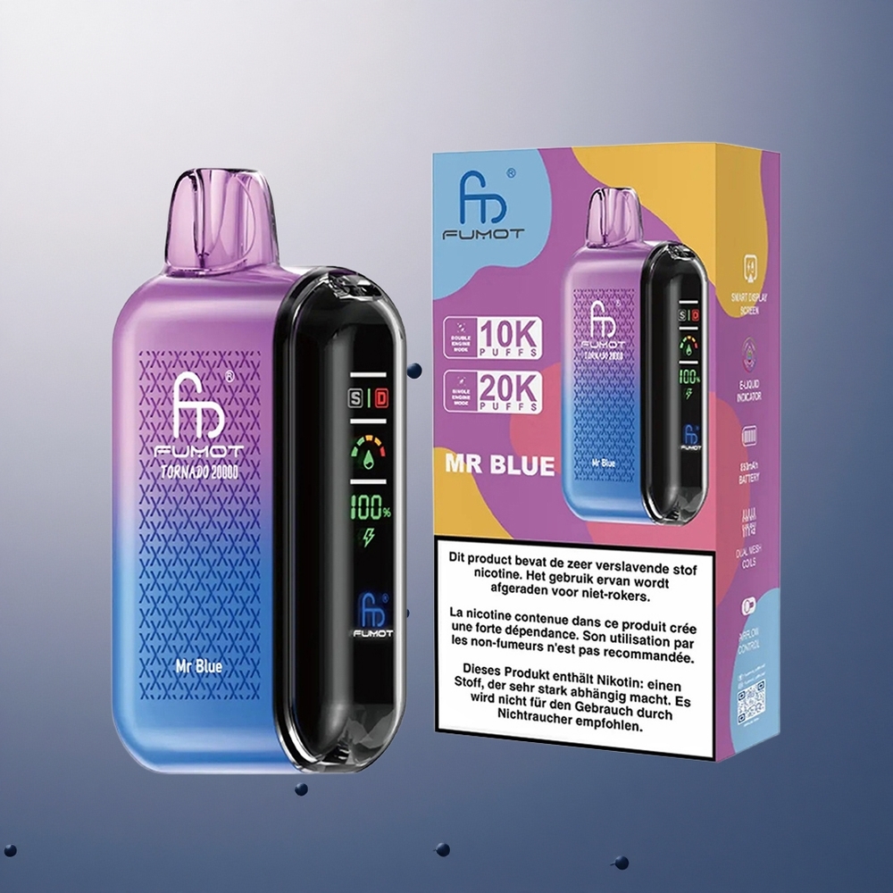 Fumot Tornado 20000 Puffs Monsieur Bleu Double Mesh 20ml 850mAh