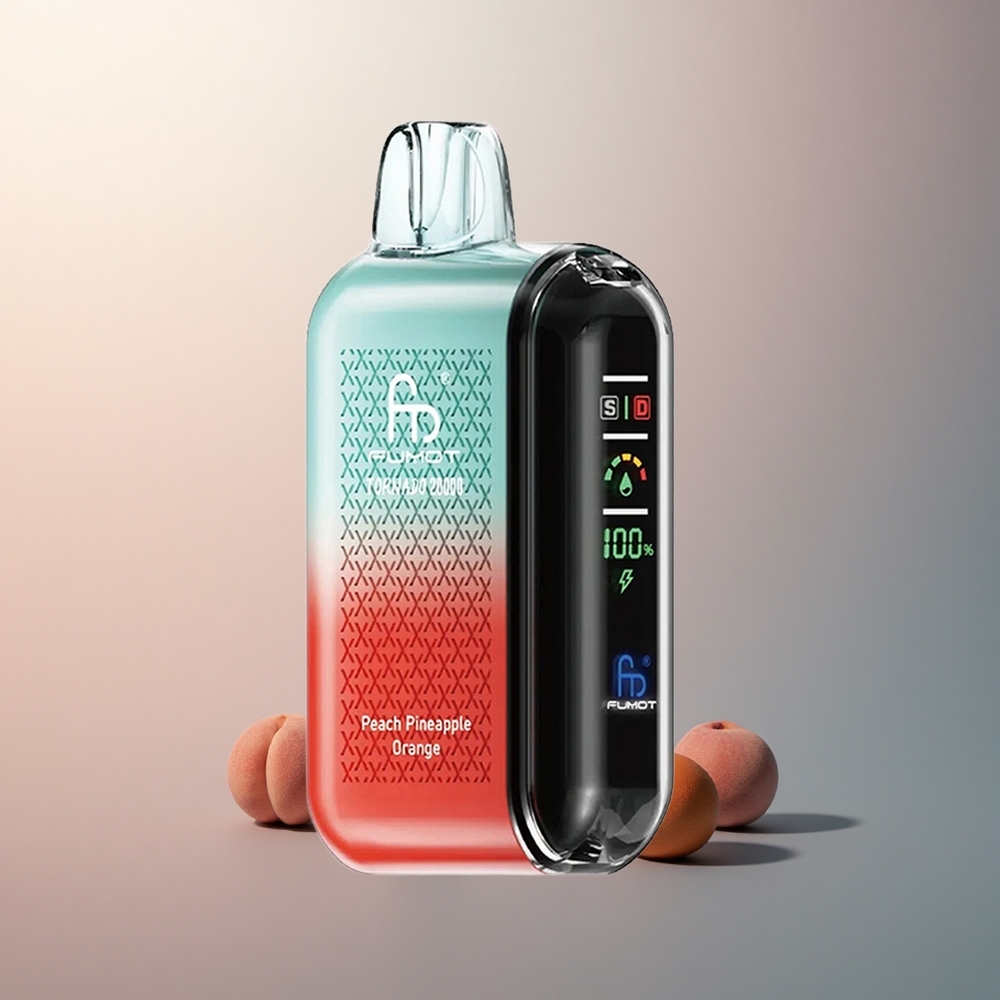 Fumot Tornado 20000 Puffs Pêche Ananas Orange avec 850mAh et 2% Nicotine