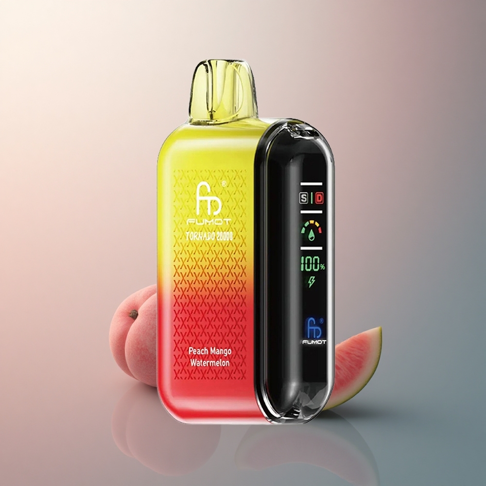 Fumot Tornado 20000 Puffs Pêche Mangue Pastèque Dual Mesh 850mAh