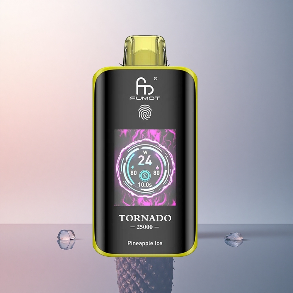 Fumot Tornado 25000 Puffs Ananas Glace Écran HD 700mAh