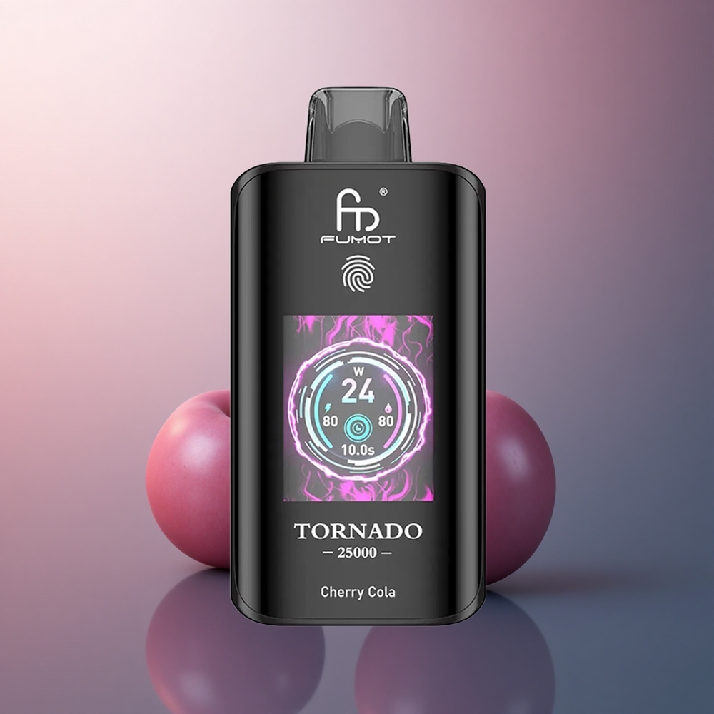 Fumot Tornado 25000 Puffs Cerise Cola Écran HD 700mAh 5% Nicotine