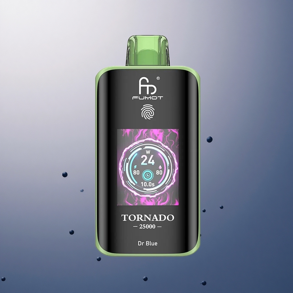 Fumot Tornado 25000 Puffs Dr Bleu Écran HD 700mAh 20ml Nicotine