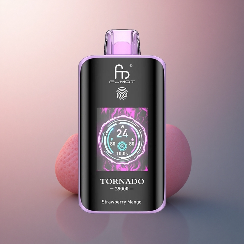Fumot Tornado 25000 Puffs Fraise Mangue HD Screen 700mAh 20ml Nicotine