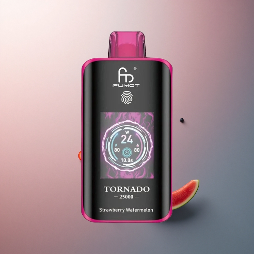 Fumot Tornado 25000 Puffs Fraise Pastèque Écran HD 700mAh 20ml Nicotine