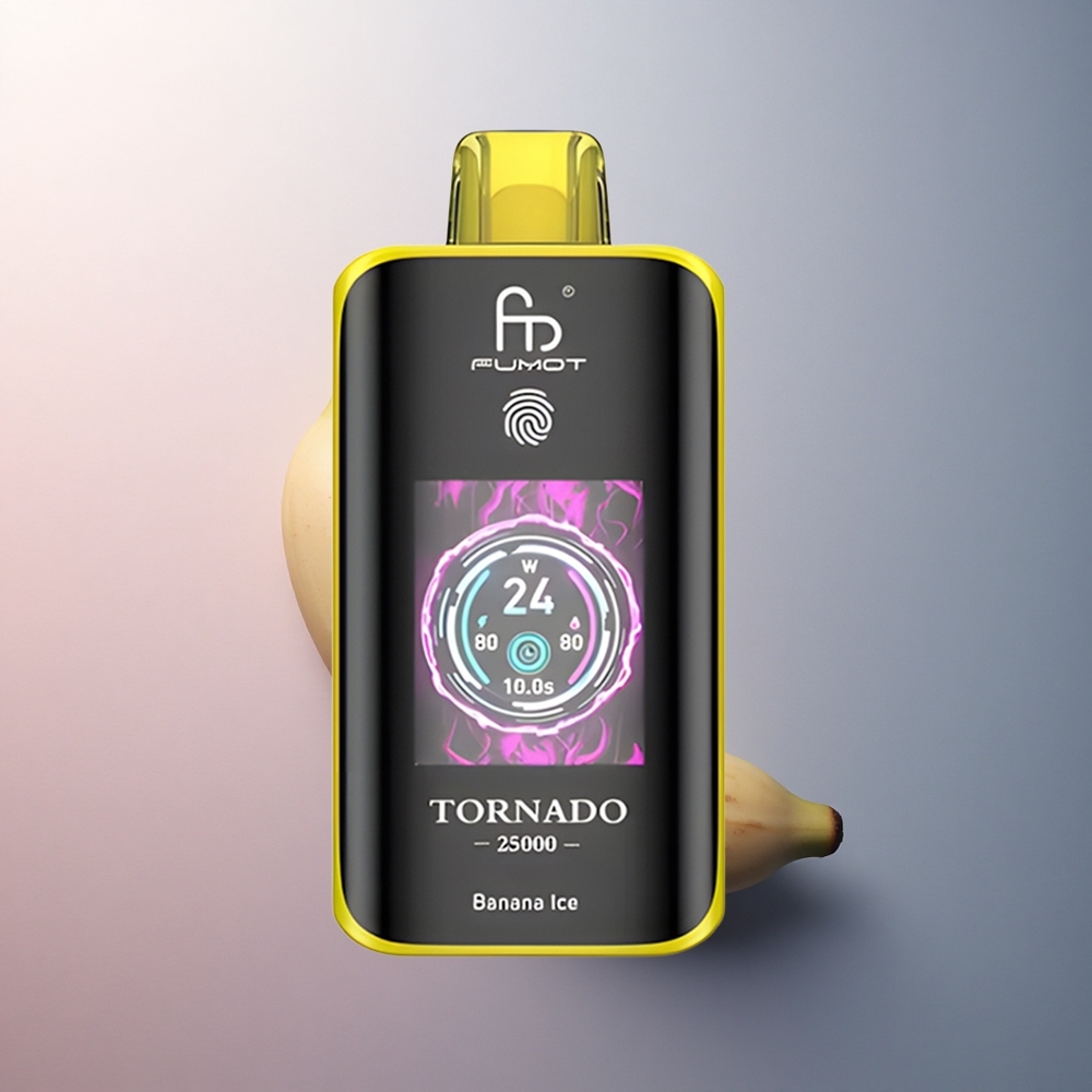 Fumot Tornado 25000 Puffs Glace Banane Écran HD 700mAh 20ml Nicotine