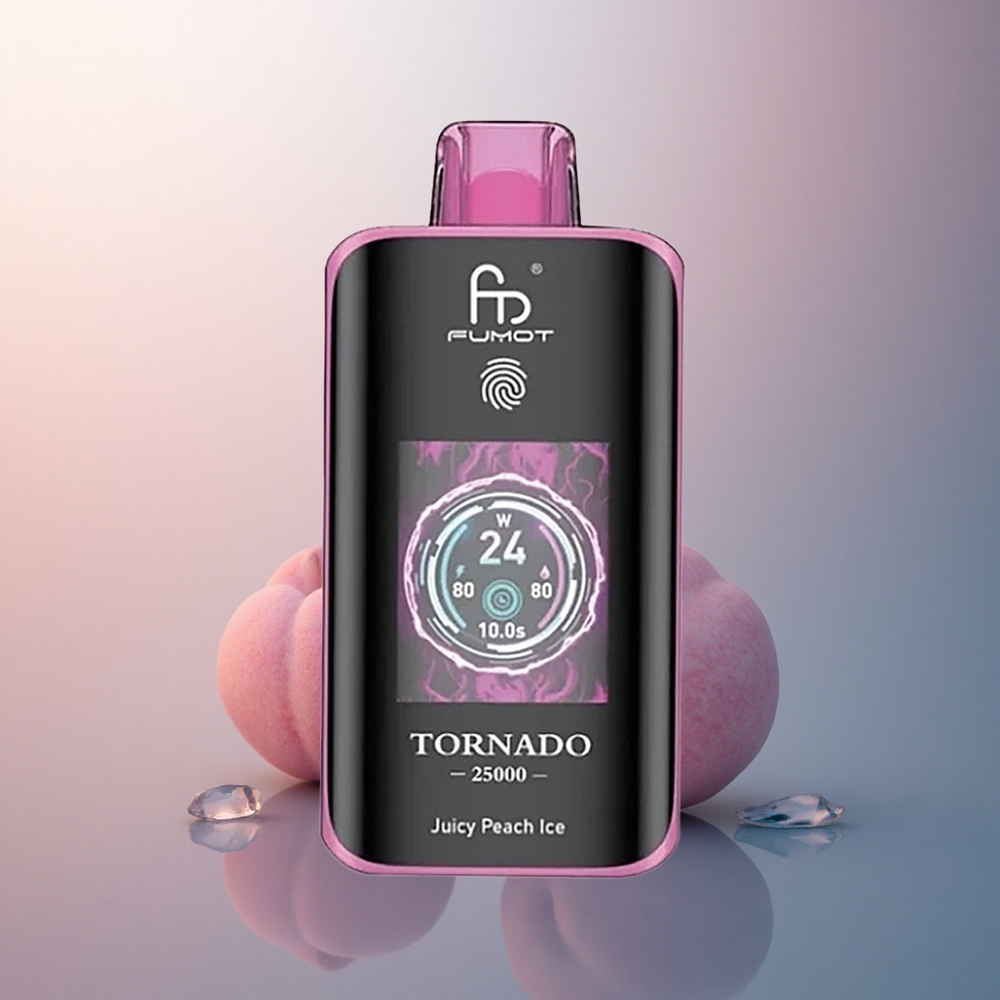 Fumot Tornado 25000 Puffs Glace Pêche Juteuse 700mAh 5% Nicotine