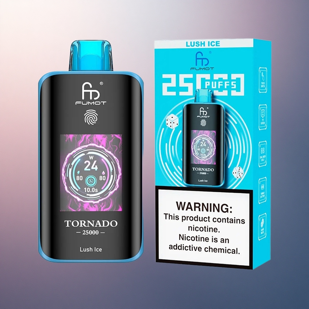 Fumot Tornado 25000 Puffs Glace Rafraîchissante HD avec Batterie 700mAh