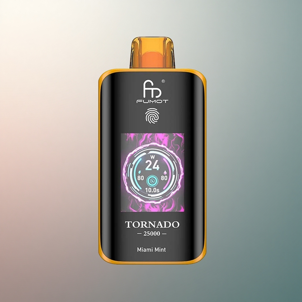 Fumot Tornado 25000 Puffs Menthe Miami Écran HD 700mAh 20ml Nicotine